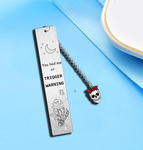 Trigger Warning Bookmarks Dark Romance Book Lovers Gifts for Women Bookish in Saudi Arabia