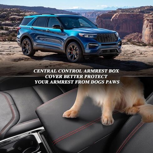 BIBIBO لعام 2024 2025 Explorer غطاء وحدة التحكم المركزية لعام 2020-2025 Ford Explorer غطاء مسند الذراع، 2023 2024 2025 Explorer Arm Rest Pad مقعد غطاء صندوق المقعد، 2024 Explorer Arm Rest Cover Explorer 2020-2025 in Saudi Arabia