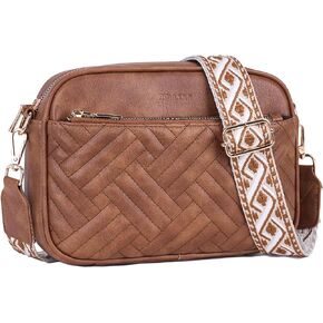Crossbody Bags for Women Trendy, Quilted Crossbody Purses, Leather Women's Shoulder Handbags with Card Slots
