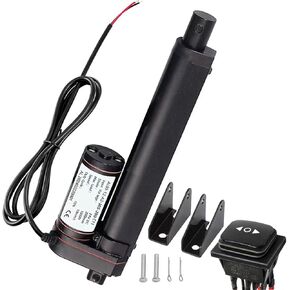 مشغل خطي URANT 24 فولت 8 بوصة، محرك خطي عالي السرعة 1000 نيوتن 10 مم/ثانية مع دعامة تثبيت ومفتاح مقاوم للماء لفتحة باب كهربائي للمنزل (200 مم) in Kuwait