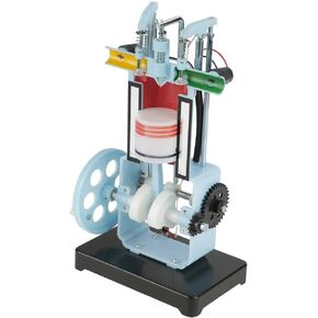 YWBL-WH 4 Stroke Hand Crank Model, Engine Combustion Engine Model Physics Mechanics Experiment Teaching Instrument, Poster Mockup