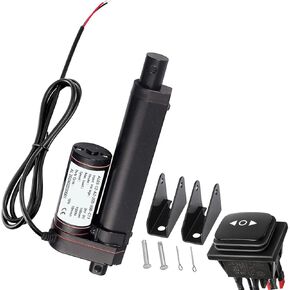 مشغل خطي URANT 24 فولت 4 بوصة، محرك خطي عالي السرعة 1000 نيوتن 10 مم/ثانية مع دعامة تثبيت ومفتاح مقاوم للماء لفتحة باب كهربائي للمنزل (100 مم) in Kuwait