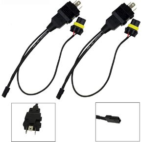 Innovited (2) Easy Relay Harness For H4 9003 Hi/Lo Bi-Xenon HID Xenon Bulbs Wiring Controllers
