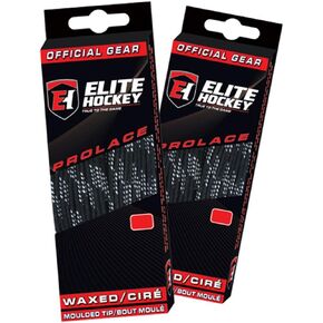Elite Hockey Prolace Waxed Hockey Laces - Set of 2 Pairs (Black, 96")