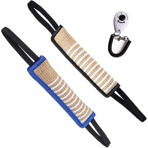 TAIKUU 久の物 قطعتان من لعبة شد الكلاب، لعبة شد الحبل للكلاب، لعبة سحب وسادة عض الجوت مع مقبضين ناعمين وقويين، عصا عض الكلاب لتدريب الجراء واللعب التفاعلي، لعبة سحب الجوت in Kuwait