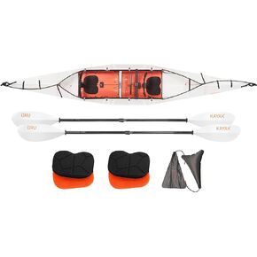 Oru Kayak Foldable Kayak Haven TT | for 1 or 2 People - Stable, Durable, Lightweight - Lake and River Kayaks - Beginner, Intermediate - Size (Unfolded)