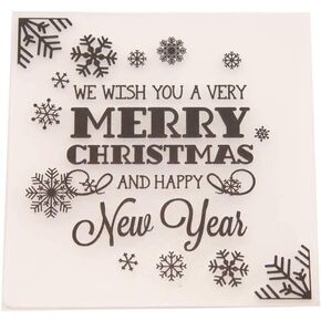arriettycraft Merry Christmas Happy New Year Plastic Embossing Folders for Scrapbook DIY Album Card Making Paper Crafts