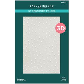 SPELLBINDERS PAPERCRAFTS, INC Spellbinders 3D Embossing Folder by Vicki Papaioannou-Raindrops, Grey