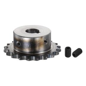 uxcell ISO/DIN 06B-1 Roller Chain Sprocket B Type 15mm Bore, 3/8" Pitch, A3-Steel Single Strand Roller Sprocket Hardened 20 Tooth