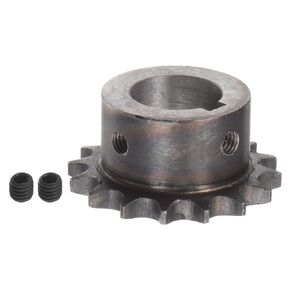 HARFINGTON DIN/ISO 06B Roller Chain Sprocket 16T Pitch 3/8" 22mm Bore A3 Carbon Steel Motor Drive Gear