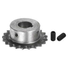 uxcell ISO/DIN 06B-1 Roller Chain Sprocket B Type 20mm Bore, 3/8" Pitch, A3-Steel Single Strand Roller Sprocket Hardened 21 Tooth
