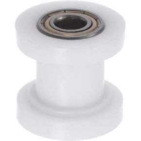 HARFINGTON Chain Roller Pulley Tensioner 8mm Nylon Groove Type Guide Wheel Slider for Mini Motorcycle Dirt Bike ATV Go-Kart, Orange