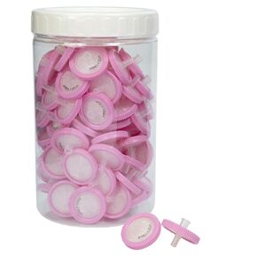 Syringe Filters PTFE Hydrophilic Filtration 0.22um 13mm Membrane Diameter Lab PTFE Membrane Disc Non-Sterile by Labfil, Pack of 100