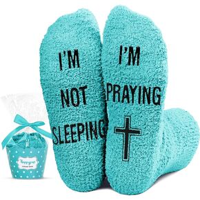 HAPPYPOP Christian Easter Gifts Religious Gifts Women Jesus Gifts, Faith Serenity Prayer Gifts Christian Religious Socks Men