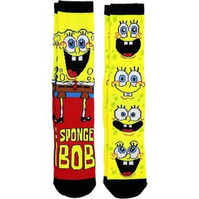 Hyp Spongebob Squarepants Casual Crew Socks 2 Pair Pack Shoe Size 6-12
