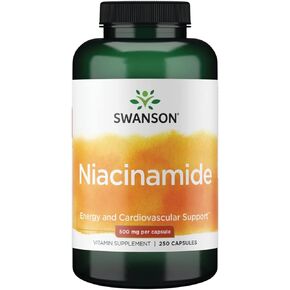 Swanson Niacinamide Carbohydrate Metabolism Joint Health Support 500 Milligrams 250 Capsules