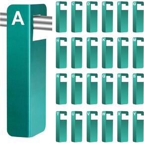 Sayglossy 25 Pcs Hanging Indexing Tab Dividers with Letters 6 x 1.7 Inch Alphabet Dividers Hanging Alphabet Tabs Plastic Dividers with Hook for Hanging Storage Bags Classroom Library Pharmacy File