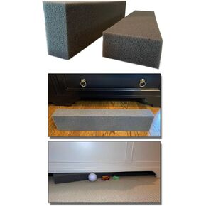 Savvy Lab 8-Piece Under Furniture Pet Toy and Children’s Toy Blocker, Easy to Install, Works on Any Floor, Practically Invisible