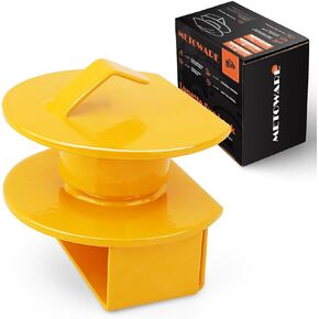 METOWARE Lunette Eye Lock Tow Drawbar Lock Heavy-Duty Steel Trailer Lock Fits All 2-1/2 to 3 Inch Lunette Eyes (Yellow)