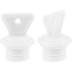 Healeved 2pcs Hot Water Bag Stopper Rubber Hot Water Bottle Cap Plastic Hot Water Sack Plug Anti-Leak Hot Water Bottle Bag Sealing Plug Replacement for Warm Water Bag