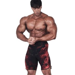 FIED IFBB 16 بوصة Mensphysique Board-Shorts Posing Trunks المنافسة السباحة الصيف NPC (32)