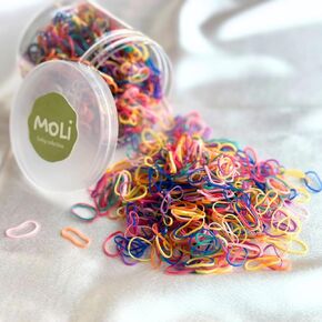 1500 PCS Toddler Baby Infant Gentle Hair Elastics Ties Thin Soft Rubber Bands for Thin Fine Hair Baby Girl (MultiColor - Green)