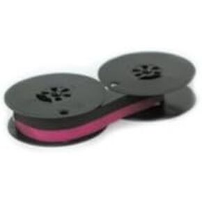FJA Products Universal Typewriter Ribbon - 1/2 Inch Wide Black and Red Ink Ribbon with Eyelets on 2 Inch Spool