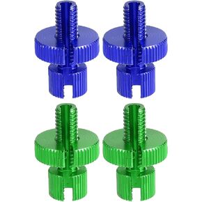 X AUTOHAUX 4 Pcs M8 Brake Clutch Cable Line Adjuster Screw Adjusting Bolt with Slotted for Motorcycle Bike Scooter Aluminum Alloy Black Silver Tone