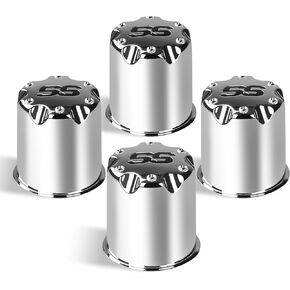 CartClan Golf Cart SS Wheel Center Cap Cover Fits 2.65" Dia Bore Wheel Rim SS Chrome Plastic Center Caps for EZGO Golf Cart Wheel-4 Packs
