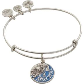 Alex and Ani A18EBJSRS,Jersey Shore Expandable Bangle Bracelet,Rafaelian Silver,Silver/Blue, Bracelet