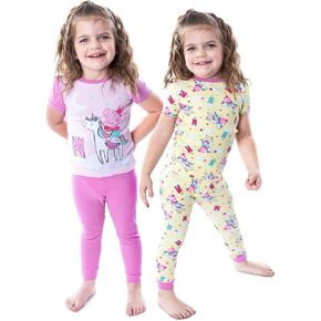 Seven Times Six Peppa Pig Toddler Girls Pajamas Princess Peppa On Unicorn 4 Piece Sleepwear Pajama Set
