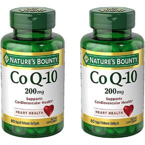 Set of 2 Nature's Bounty Co Q-10 200 mg, 80 Tablets