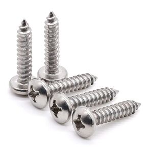 Glvaner #10 x 2-1/2" (30 pcs) Pan Head Self Tapping Screws, 18/8 Stainless Steel 304, Phillips Pan Head Sheet Metal Screws, Pan Head Wood Screws, No.4.8mm Thread Size