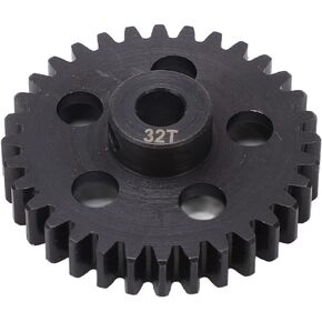 RC Replacement Gear, Steel M1 5mm 32T RC Pinion Gear Improved Gear Mesh Rustproof More Efficient Drivetrain for Repair