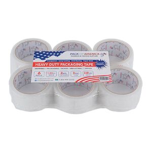 Pack of America Packing Tape, 36 Rolls 110yd (330 feet) 2 mil Thick 1.88" Width, Ultra Strong Refill for Packaging Shipping Storage Carton Box Sealing, Industrial Heavy Duty Moving Supplies, Clear
