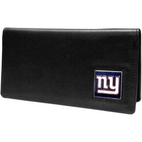 NFL Siskiyou Sports Fan Shop New York Giants Leather Checkbook Cover One Size Black