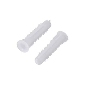 uxcell 6x30mm Plastic Expansion Tube Bolts Column Frame Fixings White 200pcs