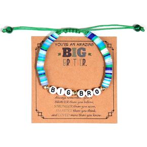 SCRDPRAD Big Sister Bracelets Big Bro Bracelets for Girls Boys Birthday Valentines Day Gifts Bracelets Sister Jewelry