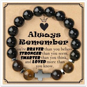 Jewelry&Card Gifts for Teen Girls, Natural Stone Heart Bracelets, Mothers Day Gifts Ideas for Daughter Granddaughter Niece, 3-21 Year Old Birthday Gifts