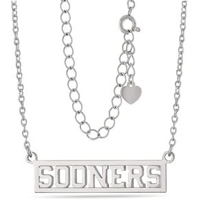Stone Armory University of Oklahoma Jewelry - Oklahoma SOONERS Necklace - Hypoallergenic and Adjustable 16-20in - Oklahoma Sooners Womens Apparel