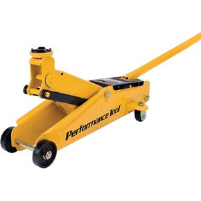 Performance Tool W1614 2 Ton (4,000 lbs.) Capacity Floor Jack Made With Heavy Duty Steel And Swivel Rear Casters