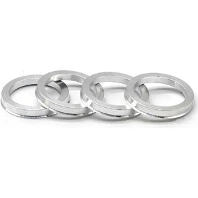 DCVAMOUS Alloy Aluminum Hub Centric Rings 72.6 to 66.6, Set of 4 - Performance Spigot Hubrings fit 66.6mm Vehicle Hub and 72.6mm Wheel Center Bore Compatible with Mercedes-Benz Audi