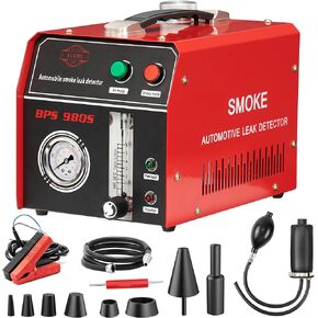 كاشف تسرب آلة دخان السيارات من Blogole - مضخة هواء مدمجة، ومقياس التدفق، ومقياس الضغط - جهاز اختبار تسرب آلة الدخان EVAP بتيار مستمر 12 فولت للمكنسة الكهربائية والوقود والأنابيب وأنظمة السيارات الأخرى - أحمر in Kuwait