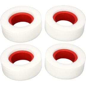 4 Pcs Dual Stage Soft Rubber Inner, 2.2 Inches RC Crawler Tire Foam Inserts, 130mm RC Wheel Tire Foam, Rock Crawler Wheel Tires for Most 1/10 1/8 Climbing Cars, SCX10 (Red)