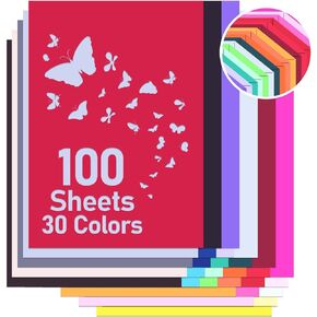 Colored Cardstock 8.5 x 11 Assorted 30 Colors, Double Sided Color Cardstock 100 Sheets – Cardstock Colored Paper 230 GSM (85 lb Cover) - Perfect for Printing, Card Making, Die Cut