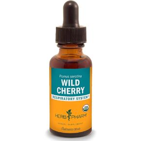 Herb Pharm Certified Organic Wild Cherry Bark Liquid Extract for Respiratory Support - 1 Ounce (DWCHER01)