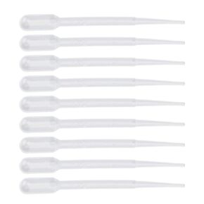 Bettomshin 100Pcs 10ml Plastic Disposable Pipettes 12" Length Clear Graduated Transfer Pipettes Liquid Dropper for Ear Eye Essential Oils Alcohol Paint Makeup Lab