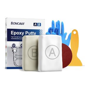 Boncart Epoxy Putty, 200g Fast Repair Metal Epoxy Putty Stick, 2 Part Epoxy Putty Filler, High Strength Epoxy, for Repairing and Bonding Metal, Wood, Stone, Plastic, Ceramics, Glass
