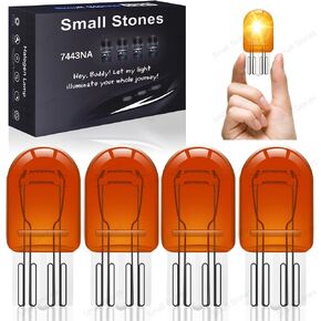 Small Stones 4PCS 12V WY21/5W T20 7443NA 7443ALLB2 7444NA Long Life Micro Bulb Car Brake Lights Reverse Lights Tail Lights Turn Signal Lights