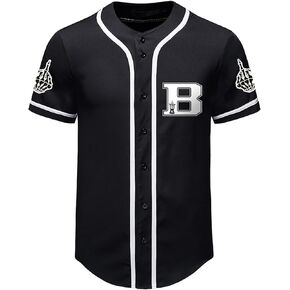 Men Baseball Jersey Button Down Hip Top Shirts Sport Uniform Varsity Jerseys in Kuwait